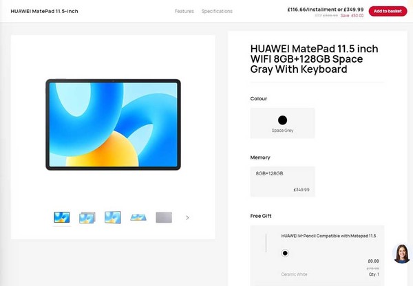 Huawei MatePad 11.5 UK price