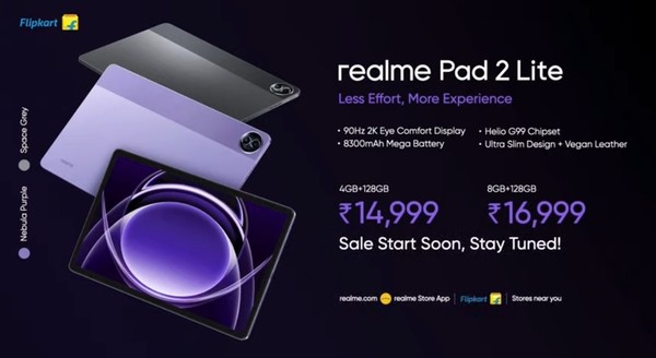 realme Pad 2 Lite is launched in India with MediaTek Helio G99