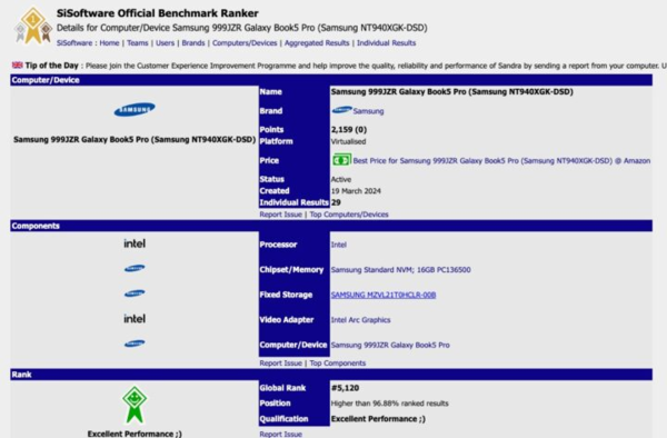 Samsung Galaxy Book 5 Pro is revealed for the first time! Configure 16GB + 1TB