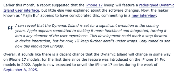 The Lingdong Island of Apple iPhone 17 may undergo major upgrades to be released as early as early as September