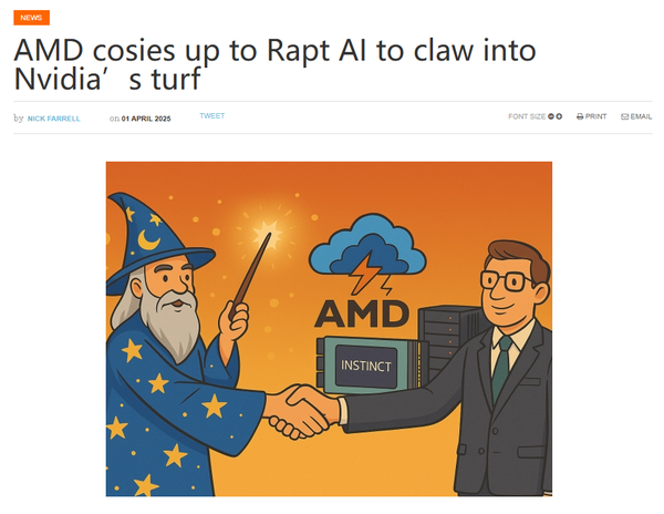 AMD chooses to cooperate with Rapt AI to challenge Nvidia's AI territory AMD chooses to cooperate with Rapt AI to challenge Nvidia's AI territory