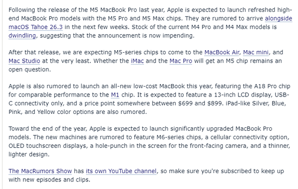 Summary of Apple’s new Mac news in 2026: A “revolutionary” product will be released by the end of the year Summary of Apple’s new Mac news in 2026: A “revolutionary” product will be released by the end of the year