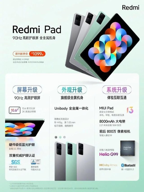 Redmi Pad partial configuration Redmi Pad partial configuration