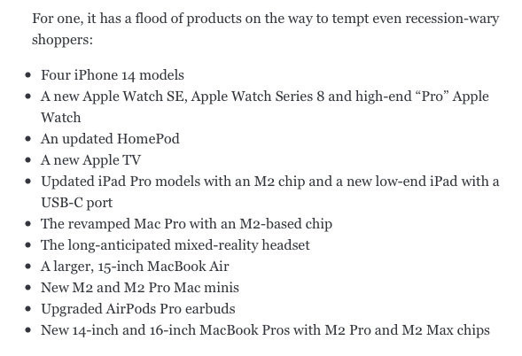 Apple new product forecast for the next year Apple new product forecast for the next year