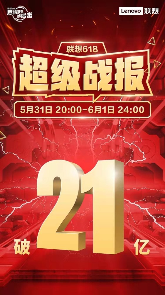 Lenovo 618 got off to a good start and exceeded 2.1 billion Lenovo 618 got off to a good start and exceeded 2.1 billion