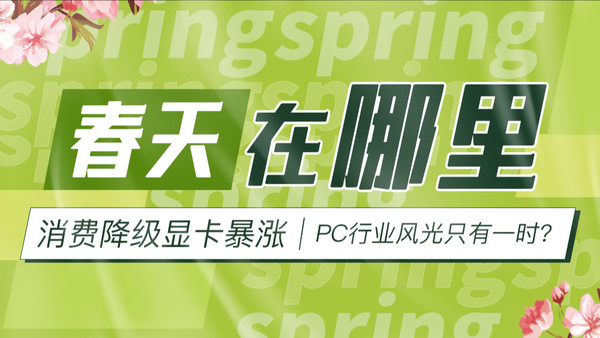 Where is spring: consumption of downgraded graphics cards has skyrocketed, and the PC industry will only be prosperous for a while? Where is spring: consumption of downgraded graphics cards has skyrocketed, and the PC industry will only be prosperous for a while?