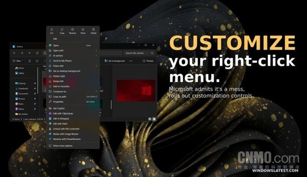 Microsoft admits Windows 11 right-click menu confusion will support custom functions Microsoft admits Windows 11 right-click menu confusion will support custom functions